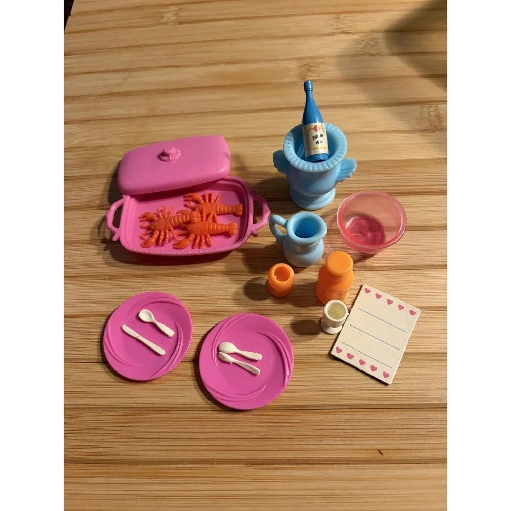 Vtg Dance Magic‎ Barbie Dinner For Two Playset 1990 MATTEL Dinner/ Dishes